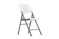 Chaise pliante d'extérieur haut de gamme en résine blanche pour événements et mariages, idéale pour le jardin et la table