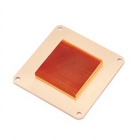 44*40*3mm Mini Skiving Heatsink Tembaga Ultra Tipis untuk Sistem Pendingin Air PC
