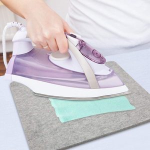 Housse <span class=keywords><strong>de</strong></span> planche à repasser portable écologique 100% <span class=keywords><strong>laine</strong></span>, grise, épaisseur 1/2 pouce, usage domestique, taille 17x24 pouces - Product Image 1