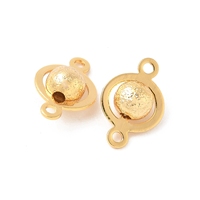 PandaHall 20 pièces de connecteurs breloques ronds en laiton plaqué or 18 carats et platine SHEGRACE