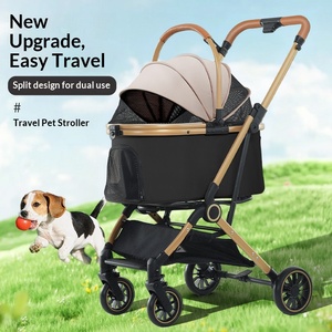 La poussette pour animaux de compagnie de voyage et d'extérieur est légère, pliable, détachable et portable pour les chiens et les chats de petite et moyenne taille - Product Image 1