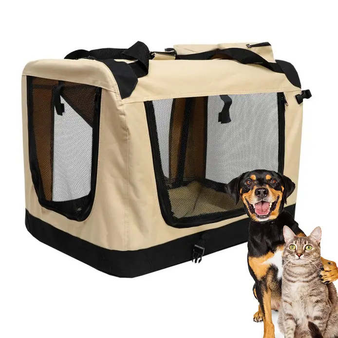 थोक ऑक्सफोर्ड कपड़े जाल सांस पालतू वाहक पोर्टेबल यात्रा आउटडोर कुत्ते वाहक बैग