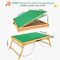 Table de puzzle portable avec pieds réglables, plateau en bois pour puzzle avec 4 tiroirs et couvercle, cadeau d'anniversaire pour maman, 1500 pièces