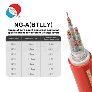 Câble ignifuge de classe A NG-A(BTLY) 0,6/1 kV, <span class=keywords><strong>gaine</strong></span> en cuivre <span class=keywords><strong>isolée</strong></span> minéralement flexible LSZH - Product Image 6