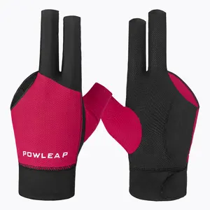 2023 Top Rated Sports Gloves 3 Fingers Billiard Pool Gloves With High Elastic S/M/L Customized Size Logo Billiard Accessories