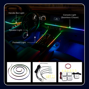 Kit Universale di Luci Ambientali LED Dinamiche 18 in 1 con Controllo App Intelligente per Atmosfera Interna Auto - Product Image 5