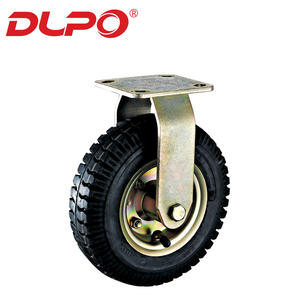 Rodízios Infláveis DLPO 10 ''Placa Giratória <span class=keywords><strong>Semi</strong></span> Pneumática Roda De Rodízio De Borracha Dura - Product Image 2