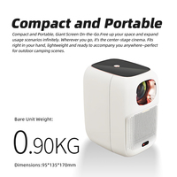 Projecteur portable intelligent WJ.V1 - Android 11.0 - Haut-parleur intégré - (Alimentation intégrée en option)