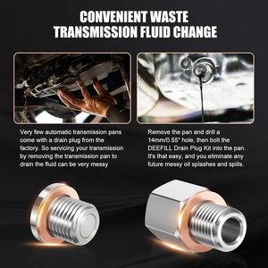 JXSS26001 Tapón <span class=keywords><strong>de</strong></span> Drenaje Magnético <span class=keywords><strong>de</strong></span> Acero Inoxidable para <span class=keywords><strong>Aceite</strong></span> <span class=keywords><strong>de</strong></span> Transmisión M14x1.5, Perno <span class=keywords><strong>de</strong></span> Drenaje Universal con Arandelas y Llave - Product Image 6