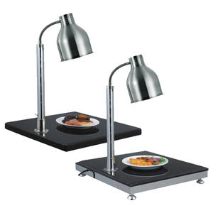 Chauffe-plat double haute puissance avec lampe de sculpture alimentaire à faible chaleur de 500 W pour restaurant arabe, base en marbre <span class=keywords><strong>noir</strong></span>, idéal pour les hôtels - Product Image 4
