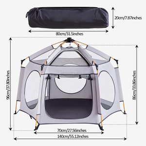 Pet bé playpen với tán xách tay bãi biển Lều Toddler chơi sân trong nhà và ngoài trời có thể gập lại muỗi <span class=keywords><strong>Net</strong></span> cho trẻ sơ sinh - Product Image 2