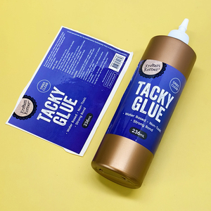 Custom <strong>Vinyl</strong> Glue Label <strong>Stickers</strong> <strong>Glossy</strong> Lamination Waterproof High <strong>Adhesive</strong> Stationery Labels in Roll - Product Image 1