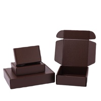 Boîtes d'emballage cadeaux en carton ondulé pour cosmétiques et vêtements, avec logo personnalisé, en kraft noir