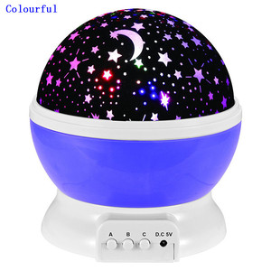 USB Universale di Rotazione del <span class=keywords><strong>Cielo</strong></span> della Stella 3D Proiettore di Luce di Notte Lampada USB Ha Condotto La Luce - Product Image 4