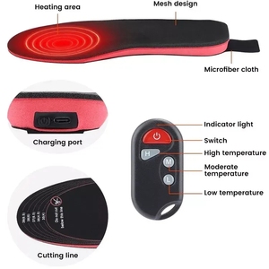 Semelles chauffantes électriques rechargeables USB personnalisées avec télécommande pour l'hiver - Product Image 3