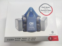 Demi-masque à gaz anti-gaz chimique fumée silicone 7502A P3 masque à gaz anti-pollution