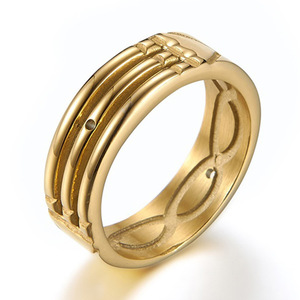 Anillo de Moda Estilo Atlantis Color Dorado para Hombre Anillos de Compromiso y Boda Regalo de Tendencia para Caballero - Product Image 1