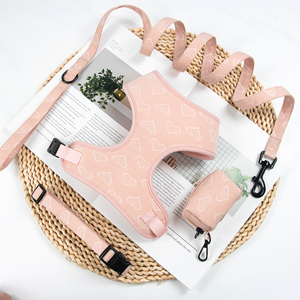 Anpassen Logo Logo Hunde geschirr No Pull <span class=keywords><strong>Leash</strong></span> Hunde halsband Treat Pouch Pet Poop Bag Designer Personal isierte Hunde geschirr Set - Product Image 1