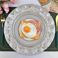 Plateau rond en plastique de style européen, assiette à dîner, export, mariage, fête, artisanat, plateau à fruits décoratif