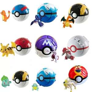 Nuovo stile Flip <span class=keywords><strong>Pet</strong></span> che esplode 7cm a forma di palla a Pokemoned Psyduck Pika Charmander Bulbasaur Action Figure con Pokes Ball - Product Image 2