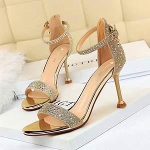 Open Toe Rhinestones Women 2025 New Designer Sexy 8.5CM Heels Female Shoes Summer Heeled <b>Sandals</b> - Product Image 2