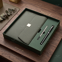 Coffret Cadeau Luxe Carnet A5 Rigide en Cuir PU avec Logo Personnalisé, Journal d'Affaires et Stylo Roller Élégant pour le Bureau