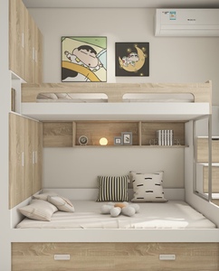 <span class=keywords><strong>Lit</strong></span> superposé multifonctionnel ultra-pratique avec bureau intégré, design simple - Product Image 4