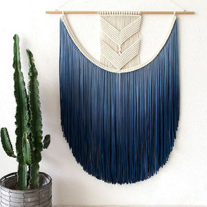 <span class=keywords><strong>Tapiz</strong></span> colgante de pared de macramé redondo <span class=keywords><strong>Circular</strong></span> grande, tinte degradado personalizado, decoración Bohemia - Product Image 4