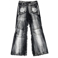 Jeans DiZNEW Bottes de cowboy personnalisées à la mode Jeans à jambe droite pour hommes