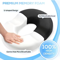 Coussin de siège en mousse à mémoire de forme en forme de donut pour soulager les hémorroïdes, la sciatique, les douleurs aux hanches et au coccyx, coussin de chaise de bureau pour les employés de bureau