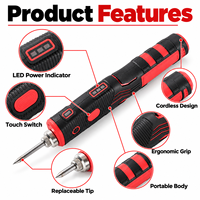 8W Mini portabel USB Wireless Lithium, Set pena solder nirkabel bertenaga baterai dapat diisi ulang tanpa kabel