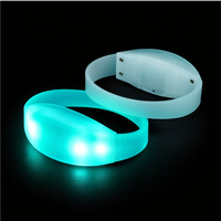 Bracelets en silicone avec logo Gflai LED Bracelet de concert lumineux avec télécommande Fonction DMX