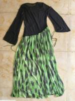 Robe longue femme imprimée 5 couleurs avec haut en maille transparente et manches longues, grande taille, style africain, du S au 2XL