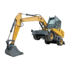 Hot! Earth moving construction digger Mini wheel excavator 7/8/9ton DX140W CE Chinese Factory manufacture supplier