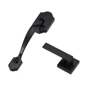 Juego de Manijas para <span class=keywords><strong>Puerta</strong></span> Principal de Villa en Negro Mate, Diseño Moderno, Palanca Reversible, Control Táctil Ambidiestro, Fácil de Usar en Hoteles y Apartamentos - Product Image 4