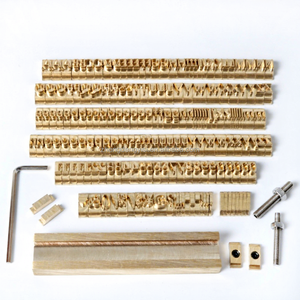 ชุดแม่พิมพ์ตัวอักษรทองแดงแกะสลักด้วยเครื่อง CNC, แม่พิมพ์ทองแดงปั๊มร้อนสำหรับงาน DIY ของหนัง โลโก้ และการออกแบบตราสินค้าตามสั่ง - Product Image 6