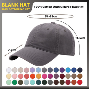 Quick Shipment Factory Price Custom Unstructured 6 Panel Baseball <strong>Hat</strong>,Wholesale Plain Embroidery Blank Baseball Cap <strong>Dad</strong> <strong>Hat</strong> - Product Image 3