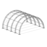 Kindawow espiga de aluminio arco de techo curvo iluminación Truss telón de fondo Iluminación escenario DJ techo Truss para eventos al aire libre