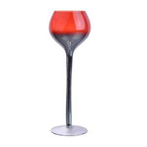 Centros DE MESA DE BODA modernos de cristal pigmentado galvanizado de cristal barato al por mayor portavelas - Product Image 6