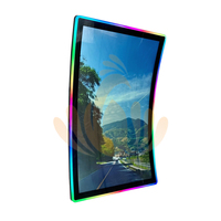 Prêt à Expédier 43 Pouces Verre Matériau Panneau Bordure Led Lumière Incurvée Écran De Jeu Bon Moniteur De Jeu Incurvé Led Moniteurs