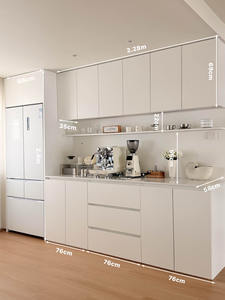 Buffet <span class=keywords><strong>de</strong></span> cuisine minimaliste et station café, conçus pour une préparation culinaire efficace et élégante dans les maisons contemporaines. - Product Image 6