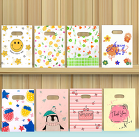 Tas Plastik Cantik Bergambar Kartun Senyum, Ukuran Kecil, Segar, untuk Kemasan Perhiasan, Pakaian, dan Belanja Grosir