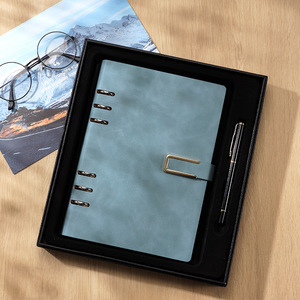 A5 Office Business Loose-<b>Leaf</b> Notebook Notepad Gift Box Set Meeting Record <b>Book</b> Wholesale Customizable Logo - Product Image 2