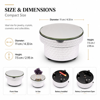 Support de présentation de vêtements miniature moderne et personnalisé avec pierres en cristal rotatives pour une utilisation sur le bureau - Marque Peng Tong