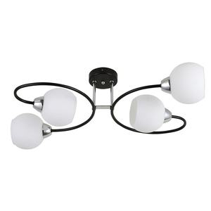 โคมไฟตั้งโต๊ะที่มีรายละเอียดสีดำและโครเมียม ขนาด 21x63x37 ซม.; เหมาะสำหรับการตกแต่งและให้แสงสว่างที่ใช้งานได้จริง - Product Image 1