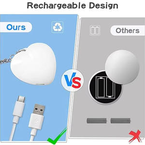 カスタマイズ可能な再利用可能なタッチセンサー式LEDライトハンドバッグランプ、ハート型タッチ式ナイトグローパースイルミネーターギフト - Product Image 3
