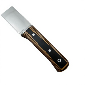 Couteau à Découper à Lame Fixe en Acier Inoxydable, Bord Lisse, Manche en Bois, Étui en Cuir à Motifs pour la Cuisine et le Camping - Product Image 2