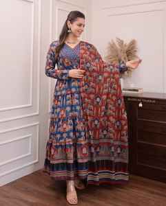 Nouvel ensemble de costume Anarkali en pur coton lourd pour occasion spéciale vêtements pakistanais disponibles au prix de gros - Product Image 2