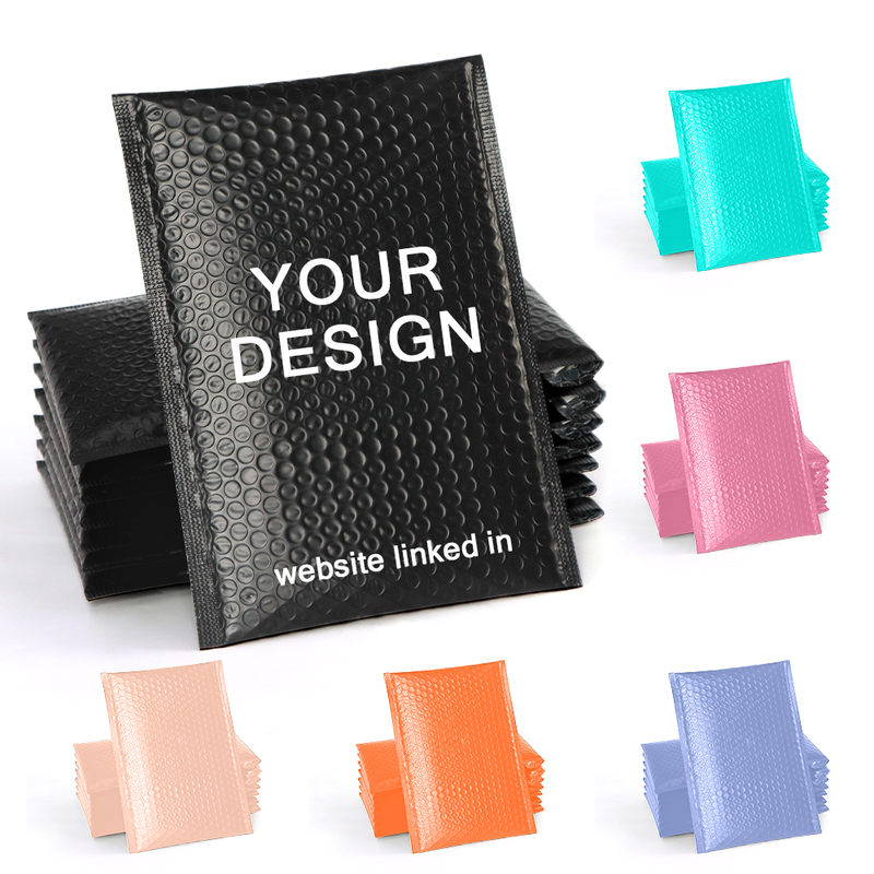 100 MOQ Poly Bubble Mailers Print