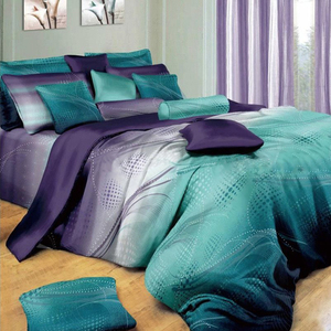 Phong Cách Mỹ 100% Bông Khách Sạn Bộ Đồ Giường Bộ Tùy Chỉnh In 3 Pcs Bộ Đồ Giường-<span class=keywords><strong>Comforter</strong></span> Duvet Bìa Gối Rửa Lụa Đôi - Product Image 1